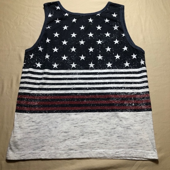 Rustic Blue Stars& Stripes Kid’s Tank Top - Picture 3 of 6